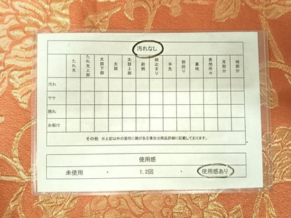 平和屋着物◎六通柄京袋帯 更紗花文 金糸 AABE3654yx