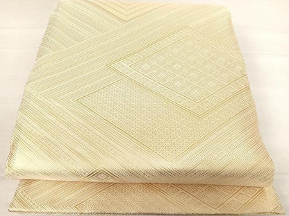 平和屋着物◎佐賀錦 両面六通柄袋帯 地紙吉祥文 金糸 正絹 逸品 AABE3664yx