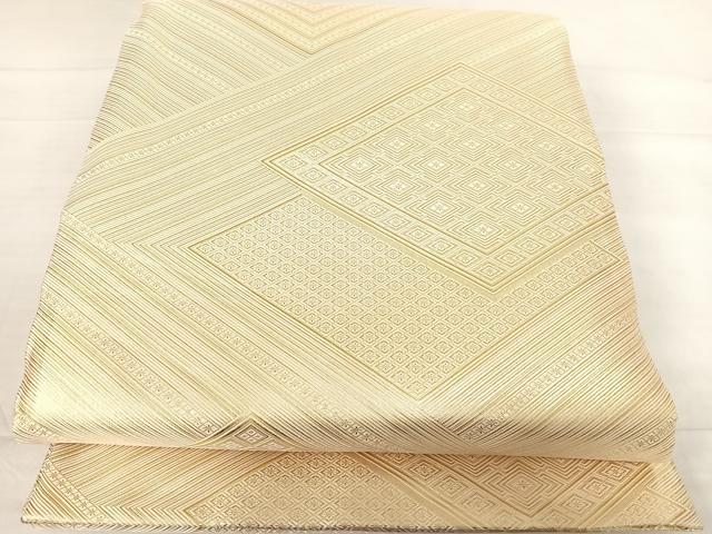 平和屋着物◎佐賀錦 両面六通柄袋帯 地紙吉祥文 金糸 正絹 逸品 AABE3664yx