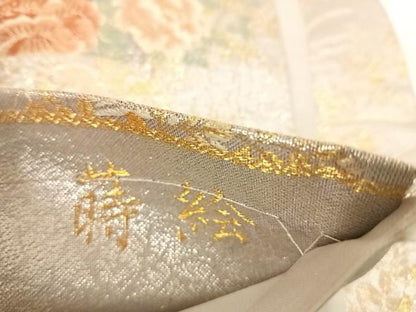 平和屋着物◎六通柄袋帯 蒔絵 鳳凰花文 金銀糸 正絹 逸品 AABE3675yx