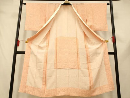 平和屋着物■長襦袢　無双仕立て　舞花文　正絹　逸品　AABE3726fw