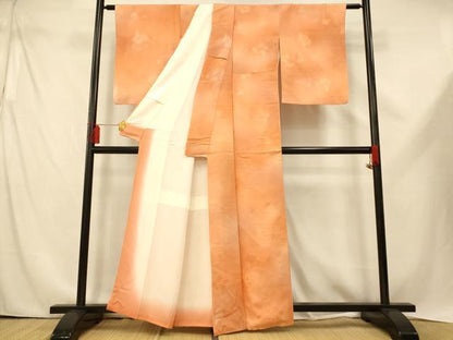 平和屋着物■上質な小紋　枝葉地紋　暈し染め　正絹　逸品　AABE3729fw