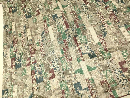 平和屋着物■上質な小紋　吉祥草花短冊文　金彩　正絹　逸品　AABE3742fw