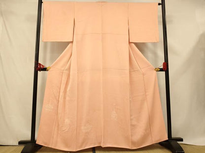 平和屋着物■色留訪問着　人物風景地紋　正絹　逸品　AABE3747fw