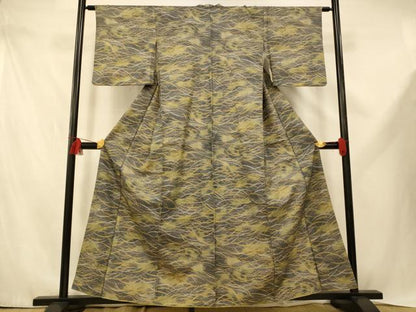 平和屋着物■上質な小紋　霞芝文　暈し染め　正絹　逸品　AABE3751fw