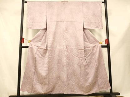 平和屋着物■上質な小紋　霞草葉文　暈し染め　正絹　逸品　未使用　AABE3752fw