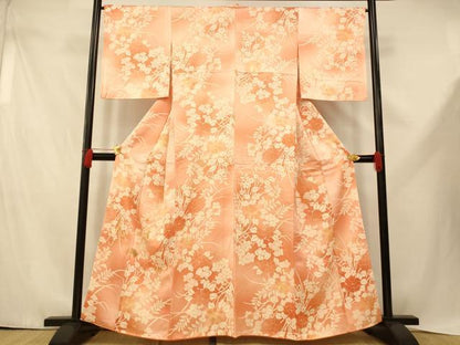 平和屋着物■上質な小紋　霞草花文　暈し染め　正絹　逸品　AABE3756fw