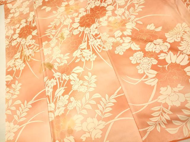 平和屋着物■上質な小紋　霞草花文　暈し染め　正絹　逸品　AABE3756fw