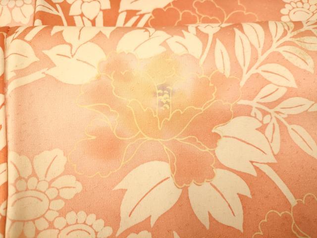 平和屋着物■上質な小紋　霞草花文　暈し染め　正絹　逸品　AABE3756fw