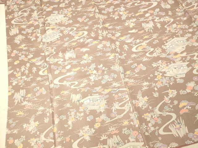 平和屋着物■上質な小紋　風景文　正絹　逸品　AABE3788fw