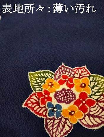 平和屋着物■上質な小紋　型染め　花蝶文　正絹　逸品　AABE3795fw
