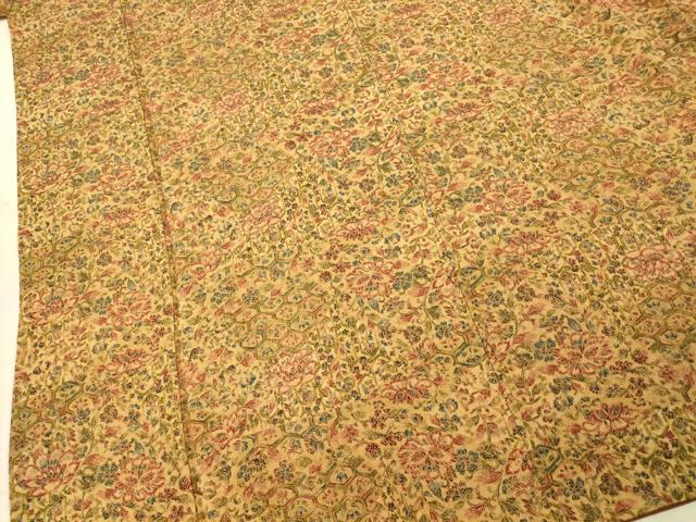平和屋着物■上質な小紋　更紗花文　正絹　逸品　AABE3798fw