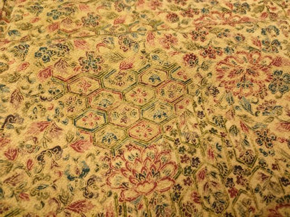 平和屋着物■上質な小紋　更紗花文　正絹　逸品　AABE3798fw