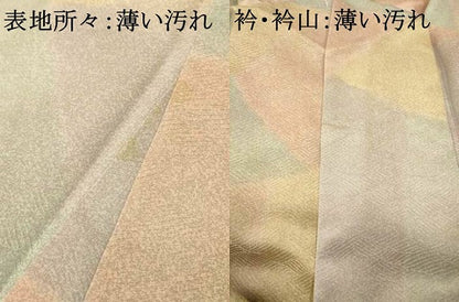 平和屋着物■上質な小紋　切り嵌め立波文　正絹　逸品　AABE3803fw