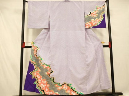 平和屋着物■訪問着 道長舞花文 金彩 胴抜き仕立て 洗える着物 AABE3880fw