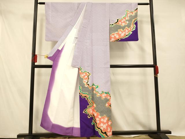 平和屋着物■訪問着 道長舞花文 金彩 胴抜き仕立て 洗える着物 AABE3880fw