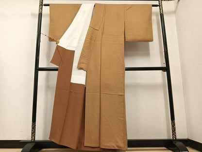 平和屋着物●江戸小紋　鶴亀　正絹　逸品　AABE3927ph