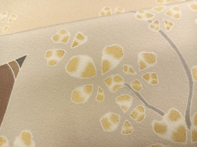 平和屋着物●訪問着　友禅　枝花文　暈し染め　正絹　逸品　AABE3948ph