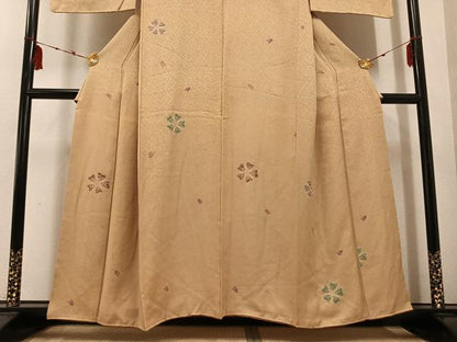 平和屋着物●訪問着 絞り 舞花文 正絹 逸品 AABE3958ph