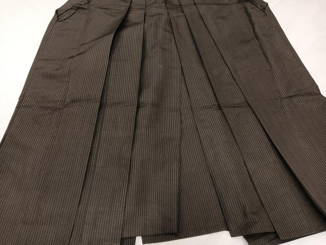 平和屋着物●男性 馬乗り袴 縞 正絹 逸品 AABE3975ph