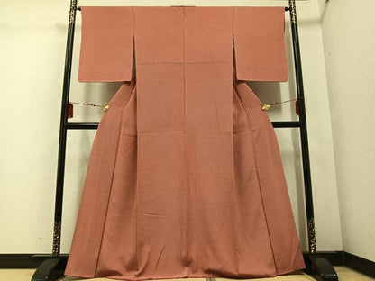 平和屋着物●江戸小紋　内田秀一　極小角通し　正絹　逸品　AABE3986ph