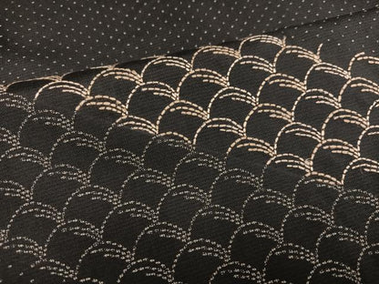 平和屋着物●二代目 川村久太郎　本場大島紬　訪問着　刺繍　刺し子　吉祥文　正絹　逸品　AABE3999ph