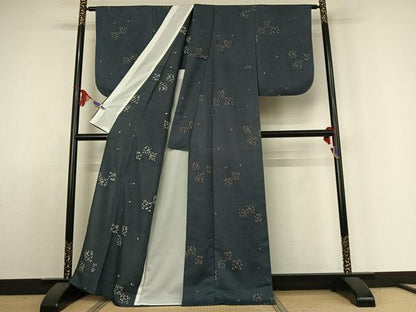 平和屋着物▽小紋 単衣 成物 洗える着物 AABE4001jh