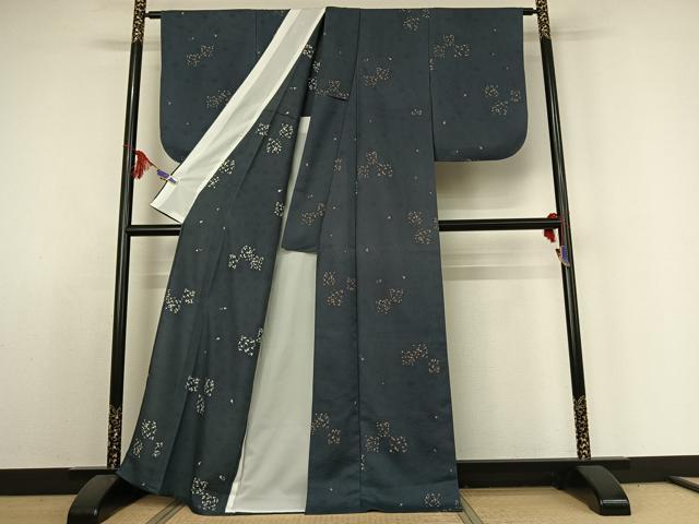 平和屋着物▽小紋 単衣 成物 洗える着物 AABE4001jh