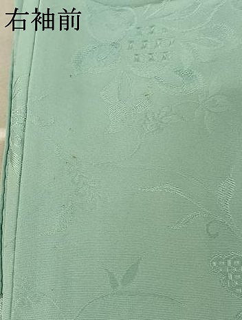 平和屋着物▽上質な色無地 単衣 花唐草地紋 瓶覗色 正絹 逸品 AABE4005jh
