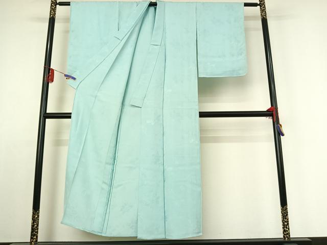 平和屋着物▽上質な色無地 単衣 花唐草地紋 瓶覗色 正絹 逸品 AABE4005jh