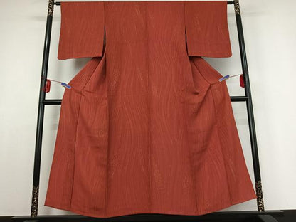 平和屋着物▽上質な小紋 単衣 流水文 正絹 逸品 AABE4007jh