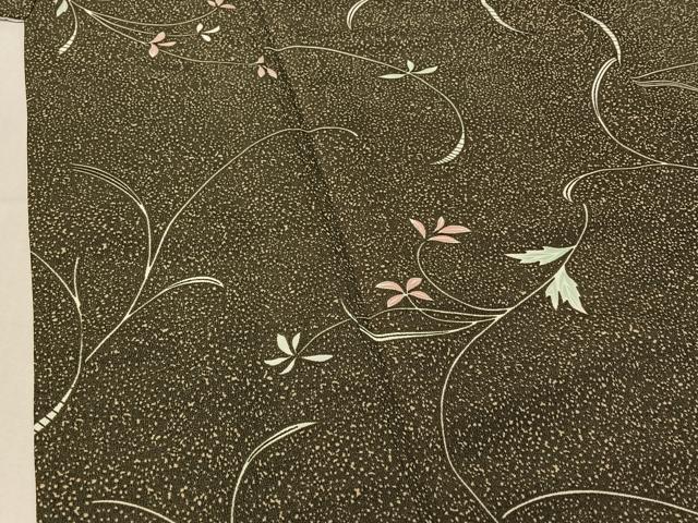 平和屋着物▽小紋 単衣 花唐草文 洗える着物 AABE4011jh