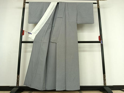 平和屋着物▽上質な小紋 単衣 箔散らし文様 正絹 逸品 AABE4013jh
