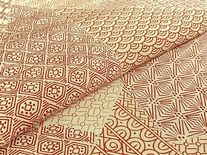平和屋着物▽上質な小紋　単衣　切嵌吉祥文　正絹　逸品　AABE4014jh