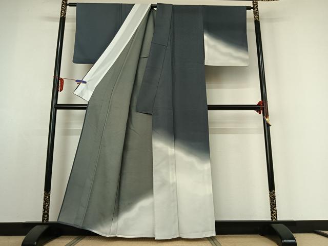 平和屋着物▽訪問着 単衣 霞文 暈し染め 洗える着物 AABE4019jh