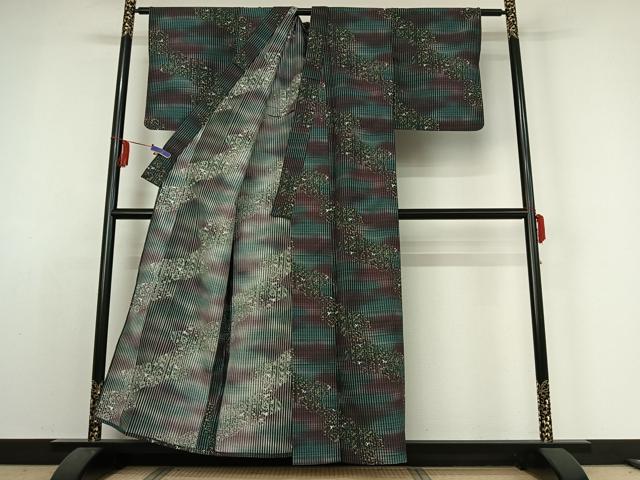 平和屋着物▽小紋　単衣　草花文　洗える着物　AABE4022jh 平和屋着物▽小紋 単衣 草花文 洗える着物 AABE4022jh