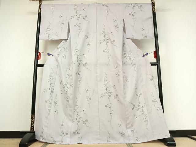 平和屋着物▽小紋　単衣　南天文　洗える着物　AABI8153cs