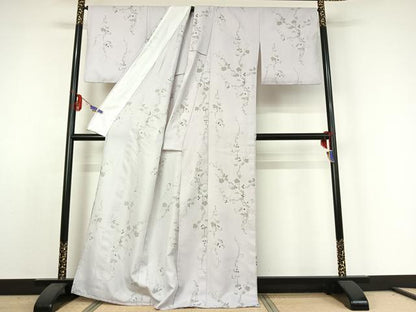 平和屋着物▽小紋　単衣　南天文　洗える着物　AABI8153cs