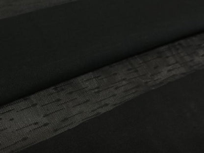 平和屋着物▽羽織　スリーシーズン　春夏秋　塵除け　霞文　暗黒色　正絹　逸品　AABE4029jh