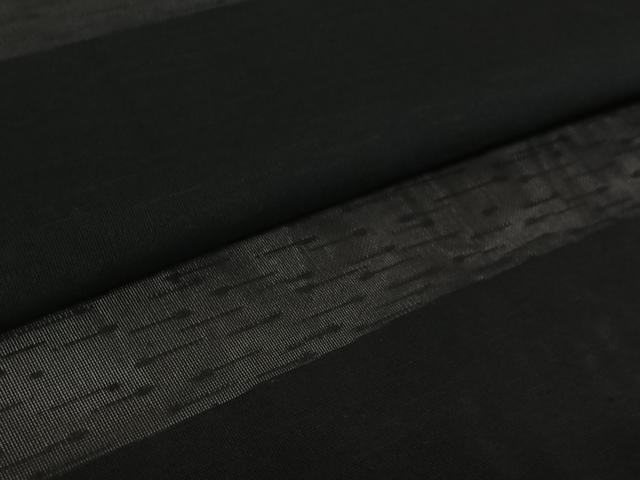 平和屋着物▽羽織　スリーシーズン　春夏秋　塵除け　霞文　暗黒色　正絹　逸品　AABE4029jh