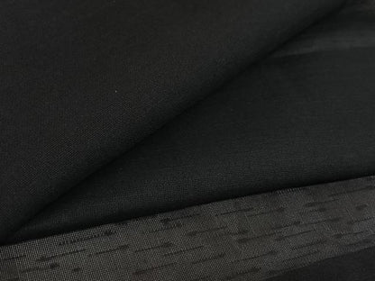 平和屋着物▽羽織　スリーシーズン　春夏秋　塵除け　霞文　暗黒色　正絹　逸品　AABE4029jh