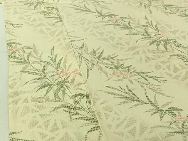 平和屋着物▽小紋 単衣 草葉文 洗える着物 AABE4036jh