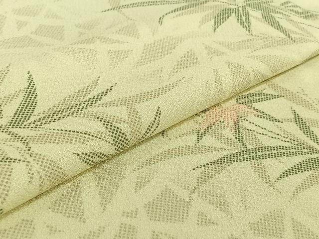 平和屋着物▽小紋 単衣 草葉文 洗える着物 AABE4036jh