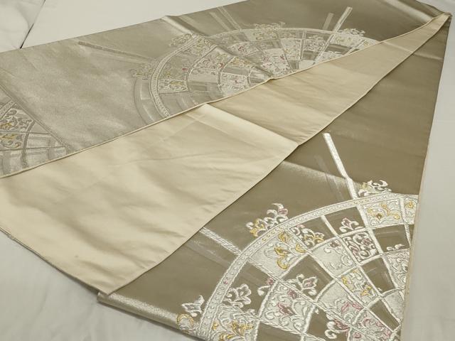 平和屋着物◎六通柄袋帯　花唐草文　金銀糸　正絹　逸品　AABE4052ou