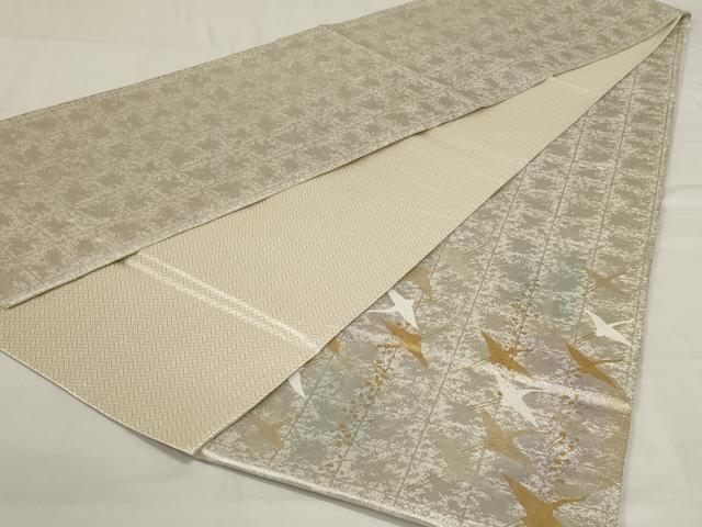 平和屋着物◎佐賀錦　太鼓柄袋帯　飛鶴箔散らし　金銀糸　正絹　逸品　AABE4067ou