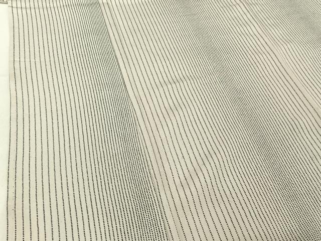 平和屋着物▽上質な小紋 単衣 縞 正絹 逸品 AABE4085jh
