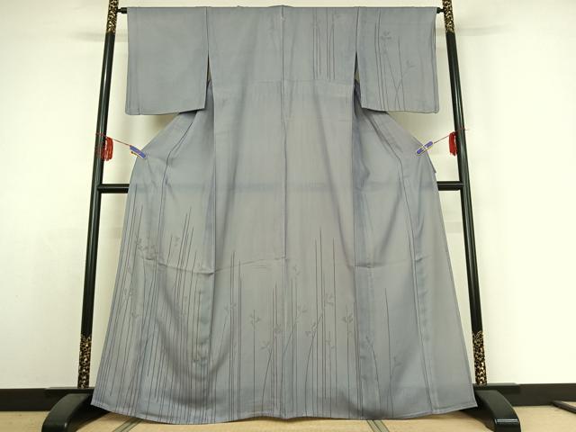 平和屋着物▽訪問着 無双 紗袷 紗×絽 草花文 正絹 逸品 AABE4086jh