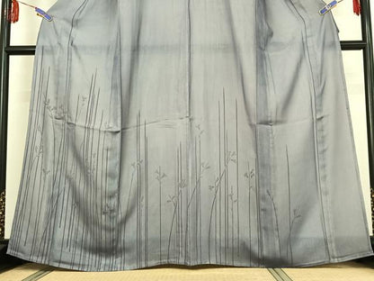 平和屋着物▽訪問着 無双 紗袷 紗×絽 草花文 正絹 逸品 AABE4086jh