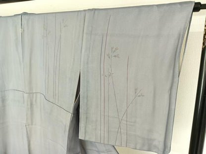 平和屋着物▽訪問着 無双 紗袷 紗×絽 草花文 正絹 逸品 AABE4086jh