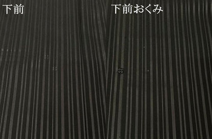 平和屋着物▽道行コート スリーシーズン 春夏秋 塵除け 縞 ロング丈 正絹 逸品 AABE4087jh